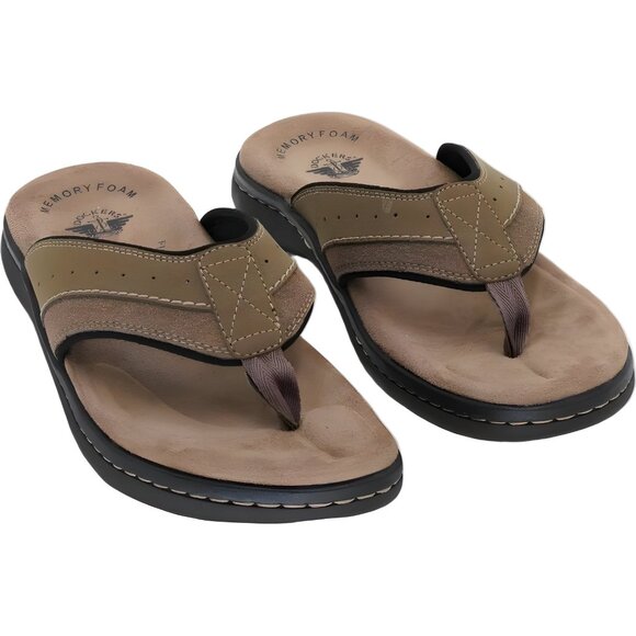 Dockers Laguna Flip-Flop Sandals Dark Tan Comfort Men's US 10M - Picture 5 of 6